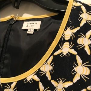 ADORABLE DARK NAVY, BLACK AND YELLOW BEE DRESS SZ8